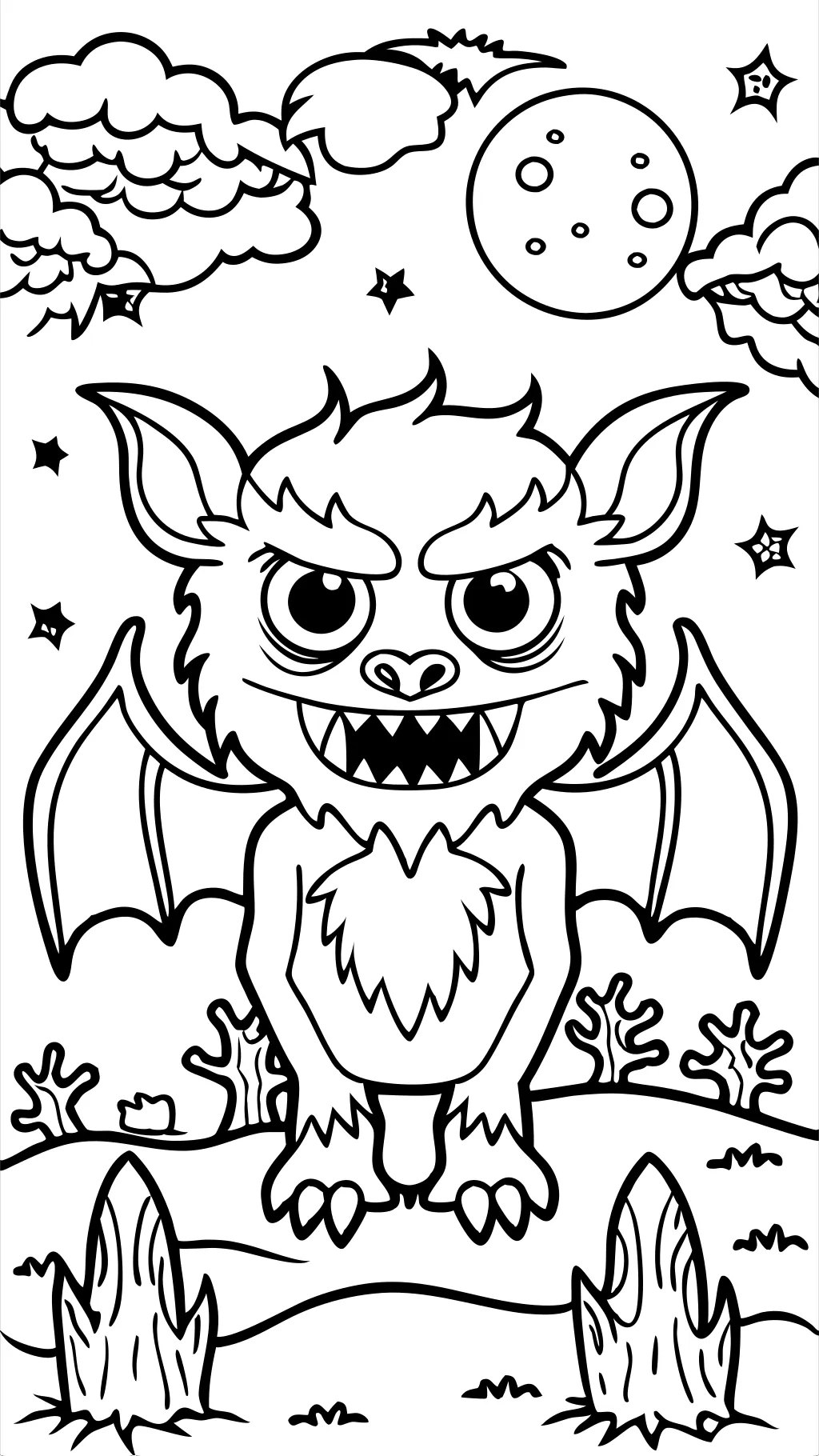 scary monster coloring pages